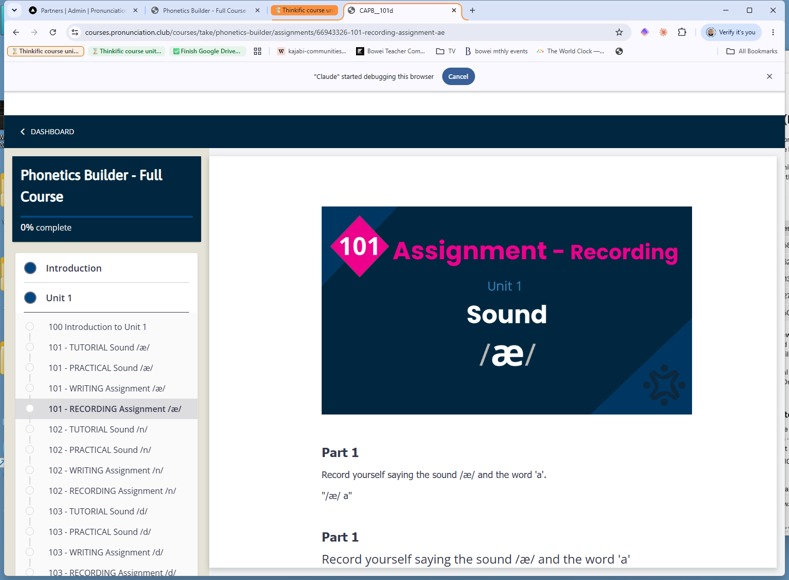 101 - Recording Assignment: /æ/