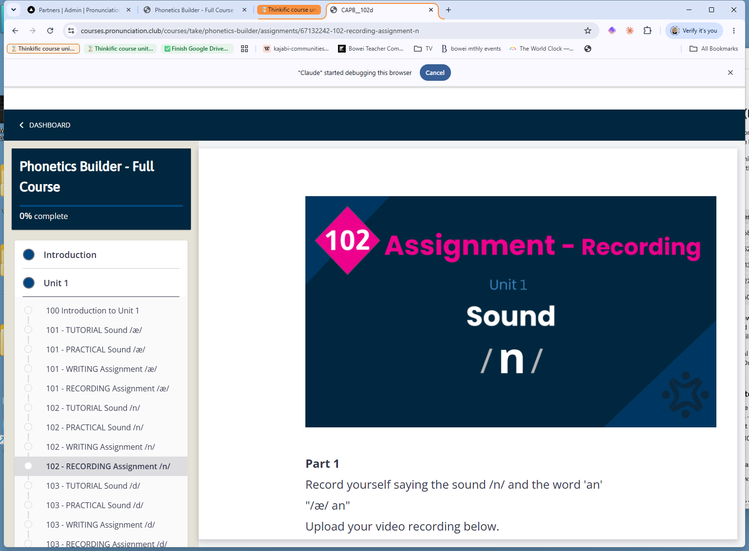 102 - Recording Assignment: /n/