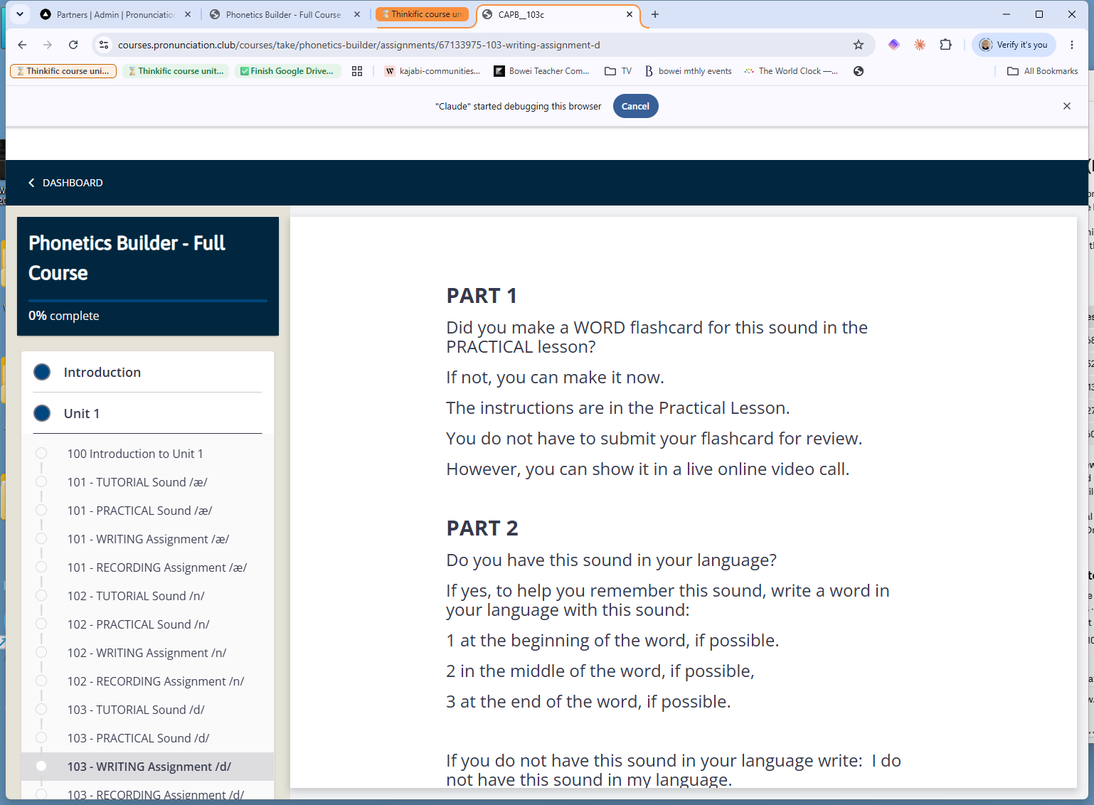 103 - Writing Assignment: /d/